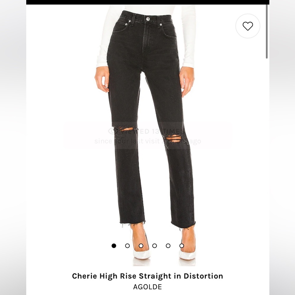 AGOLDE. Cherie High Rise Straight in Distortion. Size 26 and size 28